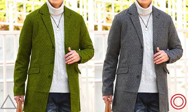 40代メンズに合うコートの色の違い