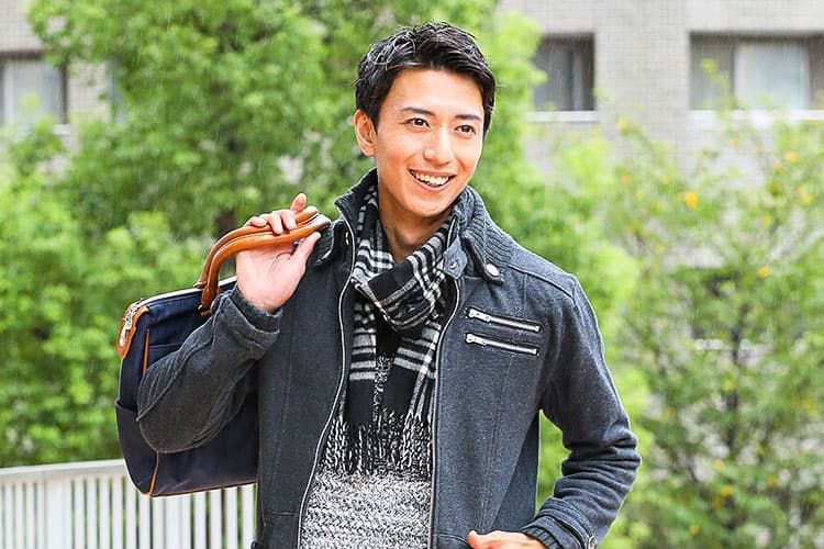 日本製カシミヤタッチチェックマフラー