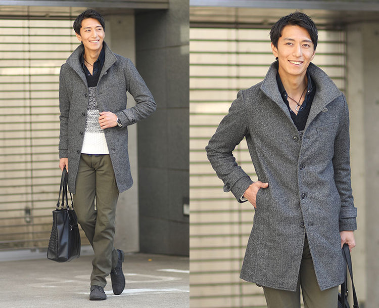 ツイードコート 着こなし