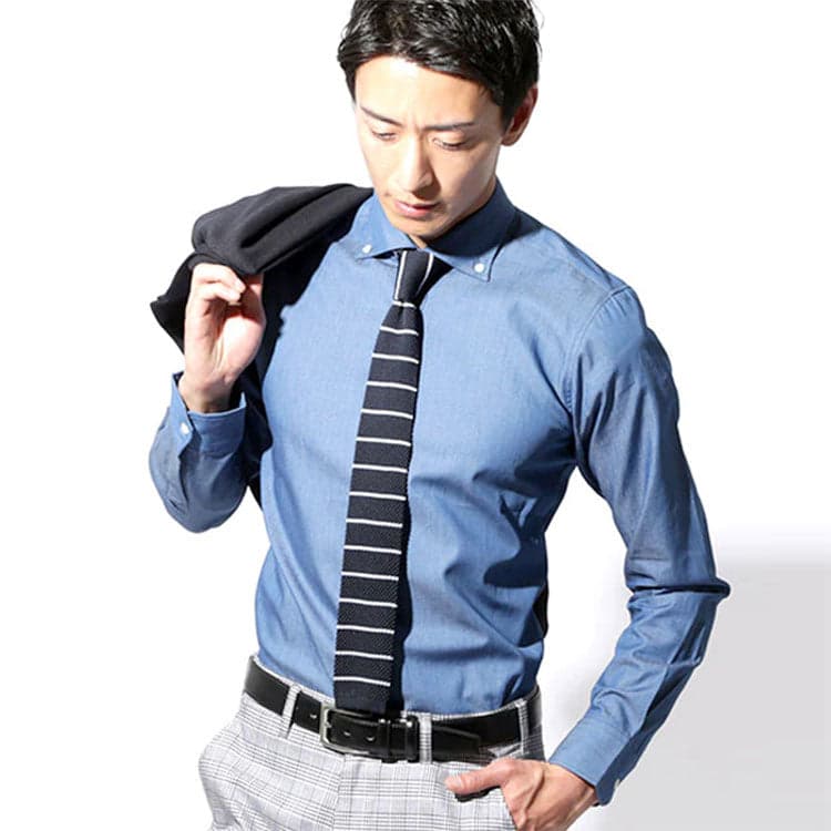 デニムシャツ(ボタンダウンシャツ)の画像