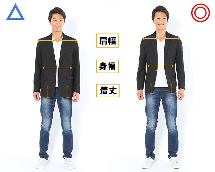 細身(スリム)ジャケットの選び方のポイント