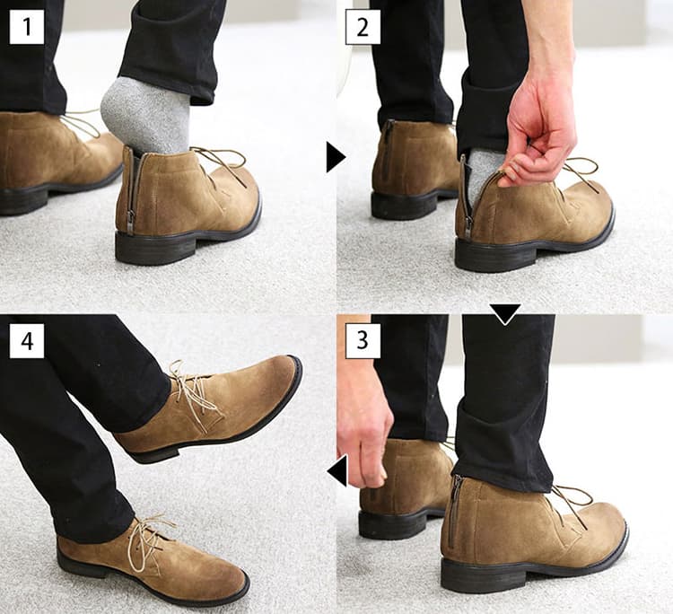 冬 ブーツ 履き方