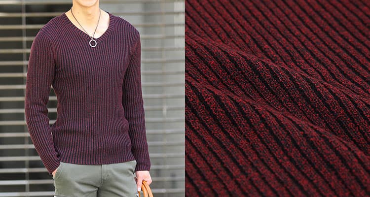 チクチクしないニット　メンズ　Vネックニット