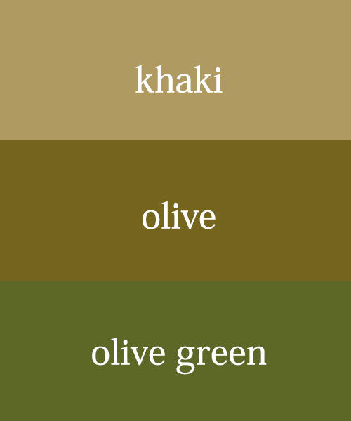 カーキ色とオリーブ色の違い