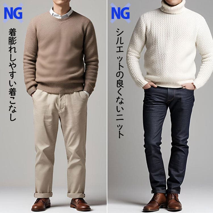 中年太りぽっちゃり体型の40代50代メンズがしてはいけないコーデ例