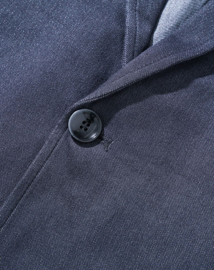 セットアップ デニムライク長袖テーラードジャケット×トラウザーパンツ