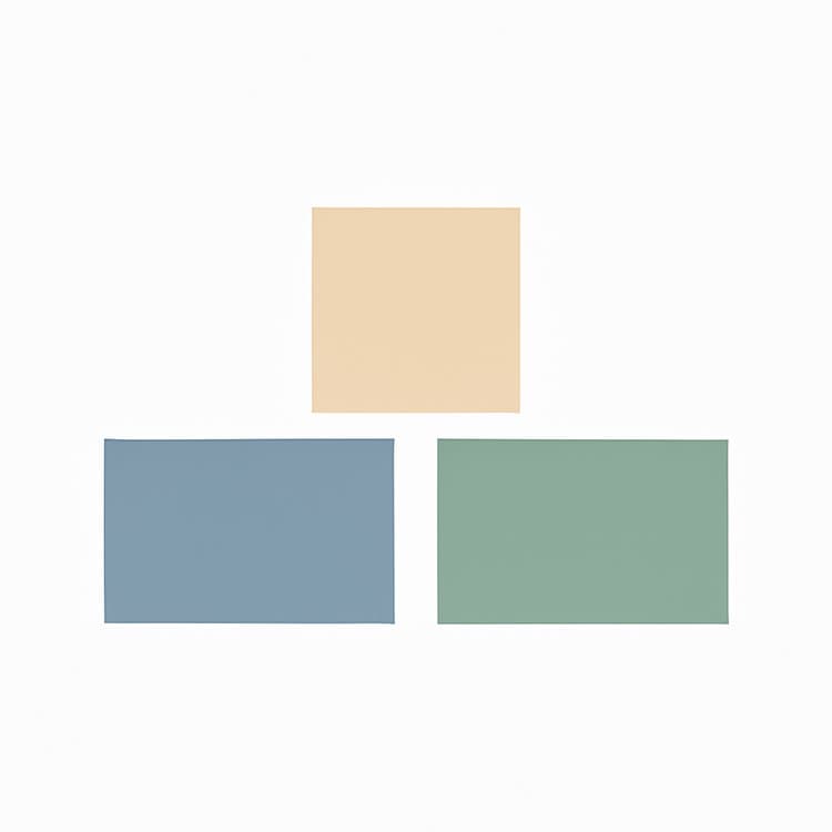 ベージュに合わない色③くすみ系の寒色（グレイッシュブルー・スモーキーグリーンなど）