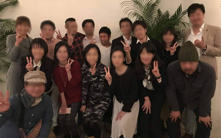 実際の同窓会の集合写真