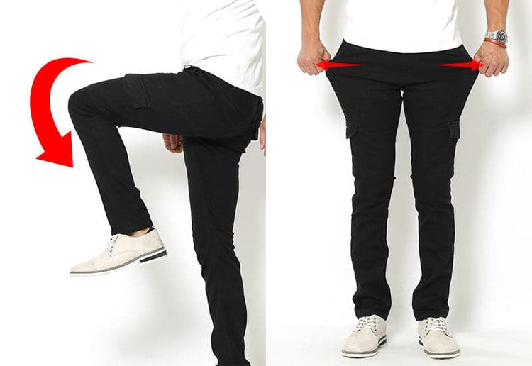 ストレッチ素材の黒スキニーの例