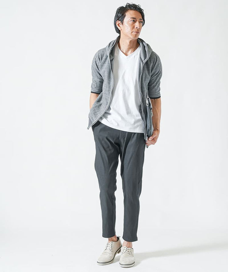 接触冷感スキニーストレッチアンクルパンツ