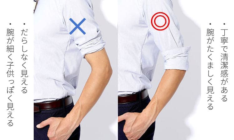 袖のまくり方でおしゃれ度をアップ