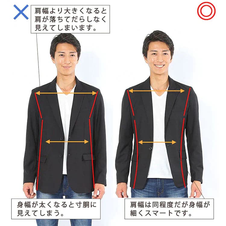 30代のジャケットの着こなし方の説明