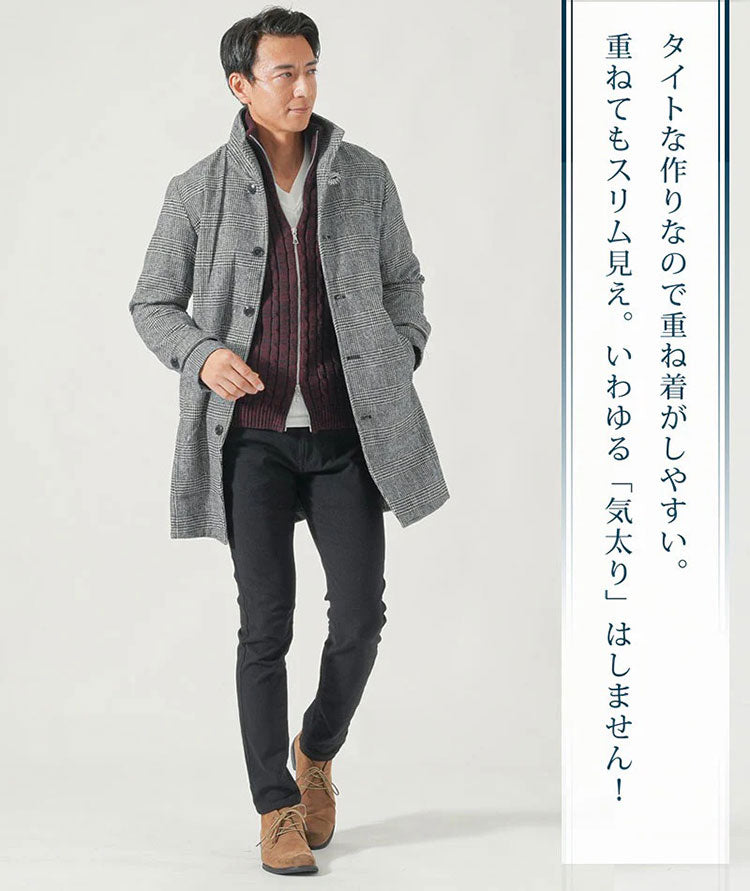 冬のカーディガンの重ね着に合うコート