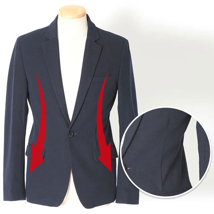 くびれシルエットがきれいなテーラードジャケット