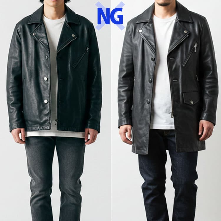 シルエットが崩れ、野暮ったく見える