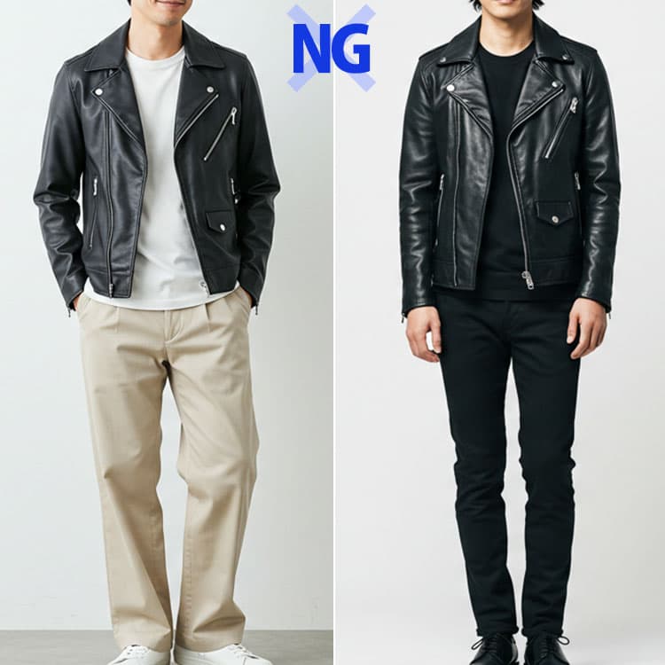 全体のシルエットが崩れ、時代遅れな印象に