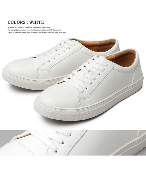 PUレザーレーススニーカー