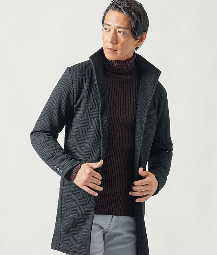 メンズにおすすめのシンプルな立ち襟スタンドカラーコート