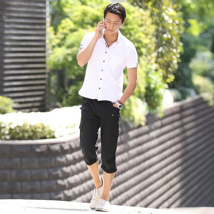 おしゃれに見える3つの着こなしのコツをとりいれたクロップドパンツメンズコーデ