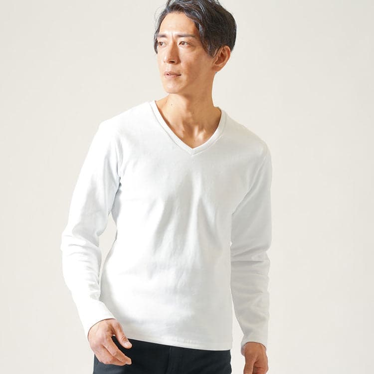 ダサいと言われない8オンスの厚手メンズVネックインナー