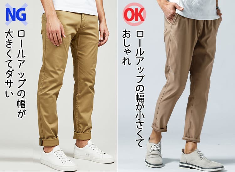 ロールアップ部分の幅が大きすぎる