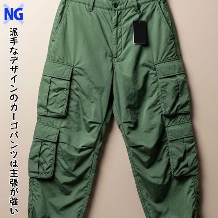 派手なデザインのカーゴパンツ