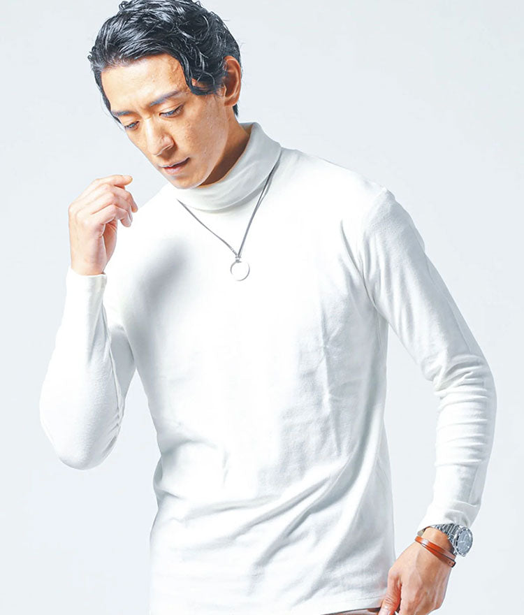 メンズにおすすめの綿100%タートルネックTシャツ