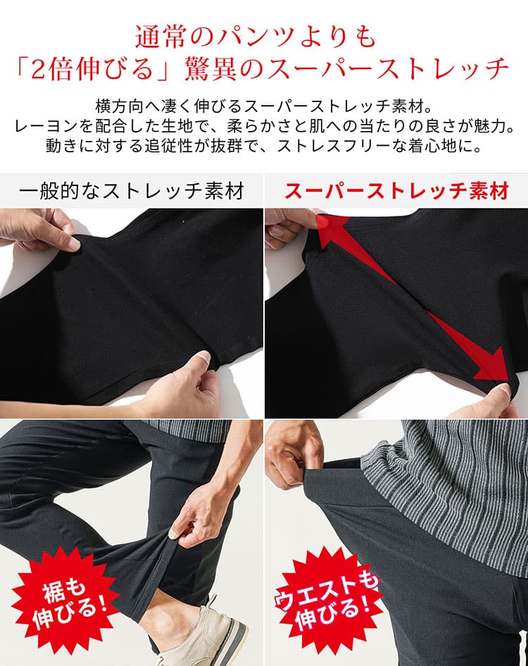 ストレッチ素材の伸縮イメージ