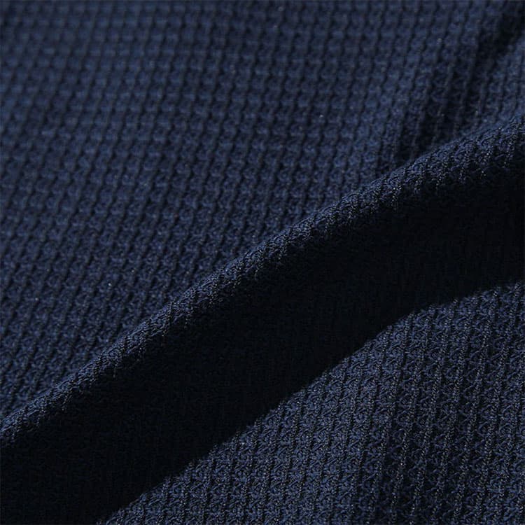 立体感あるうっすら凹凸のあるワッフル柄の生地説明画像