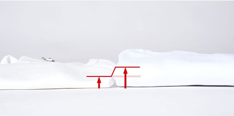 メンズの薄手白Tシャツと厚手白Tシャツの生地比較