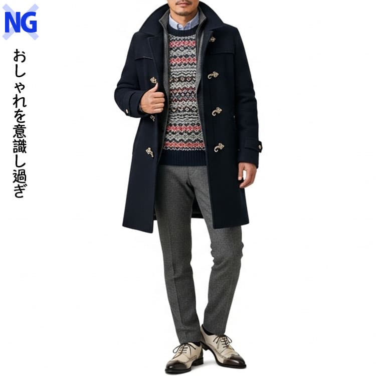 おしゃれを意識し過ぎた服装