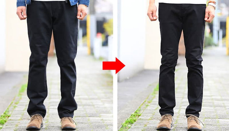 低身長 コーデ メンズ 冬　テーパードパンツ　着こなし方