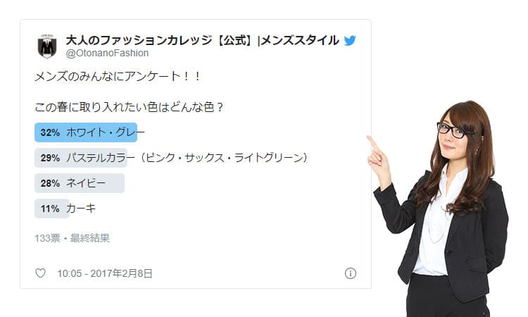 春に取り入れたいカラー(色)をアンケート調査