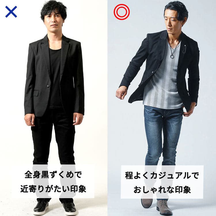 アウター メンズ 黒　40代　かっこいい