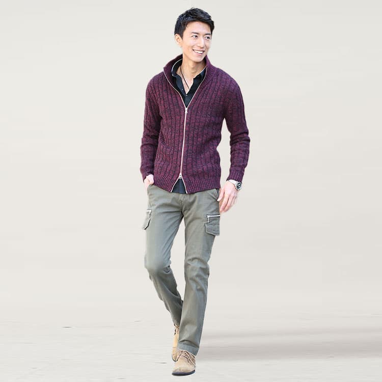 流行のカーゴパンツでつくるきれいめコーデ