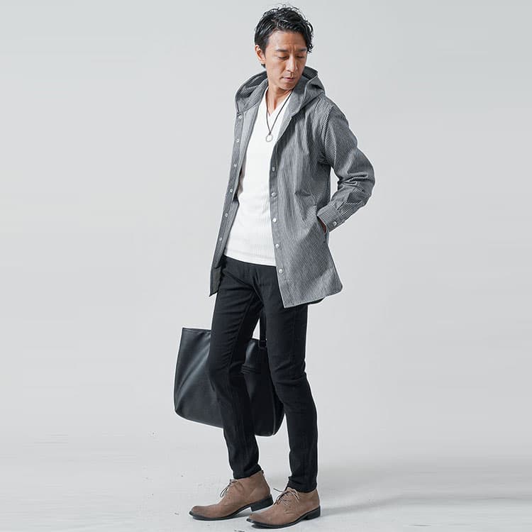 スキニーパンツ×ブーツでつくる、大人のスマートカジュアル