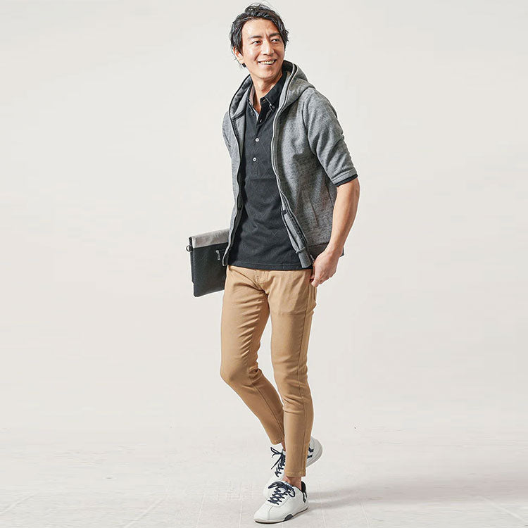 メンズのおすすめのポロシャツを着たコーデ例