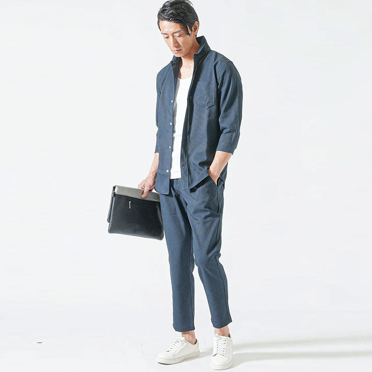 50代メンズにおすすめの人気ブランド夏セットアップコーデの例