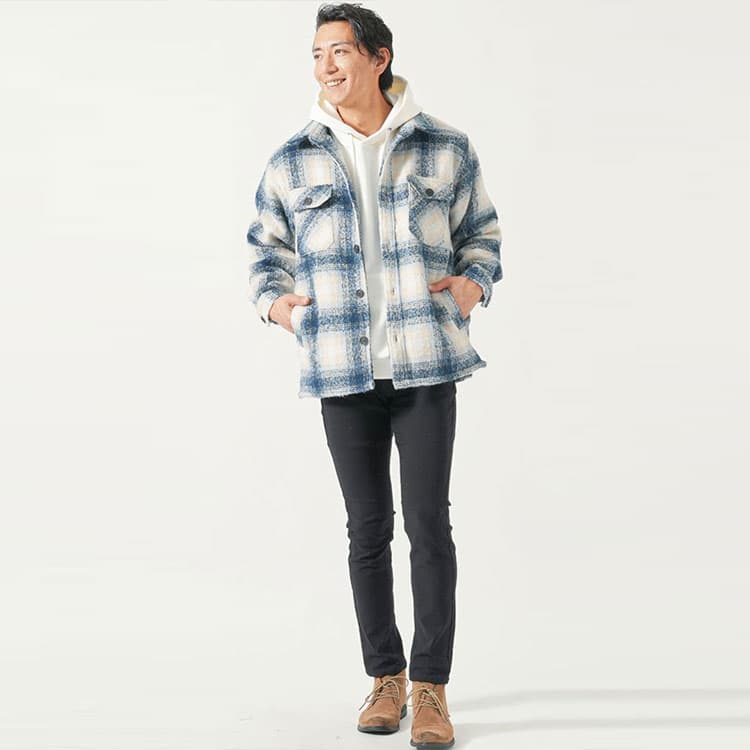 明るさと流行をとりいれたCPOシャツコーデ