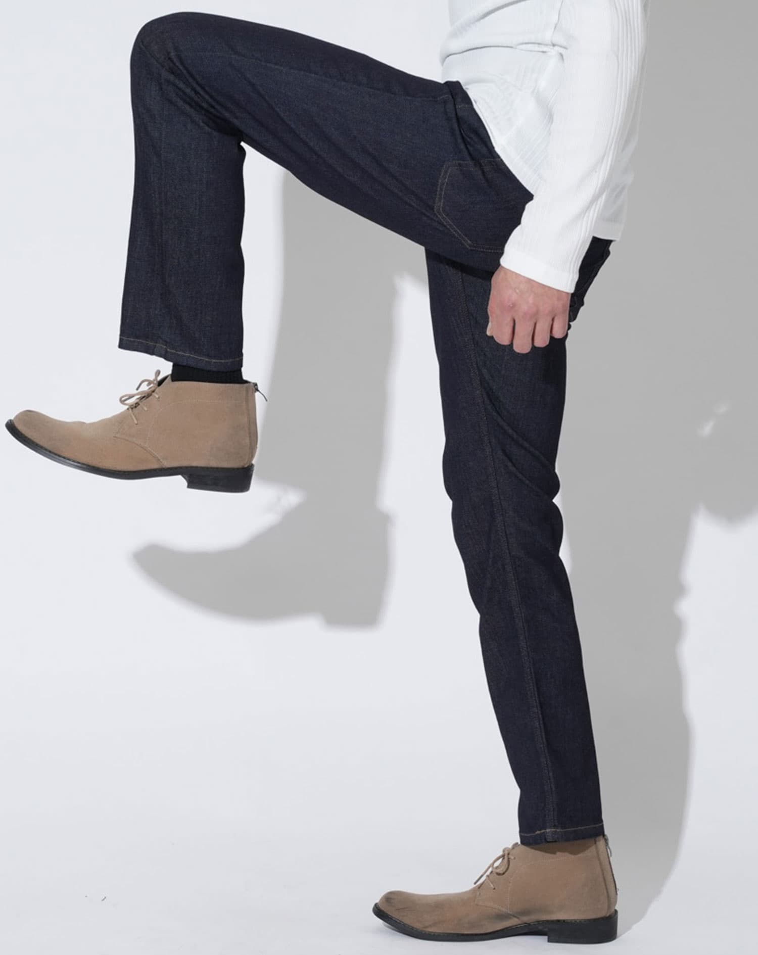 日本製 ハイブリッドストレッチデニムパンツ