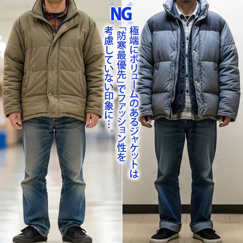 【冬の飲み会・休日・デート】中年男性の要注意スタイル！2
