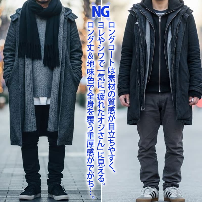 【冬の飲み会・休日・デート】中年男性の要注意スタイル！3