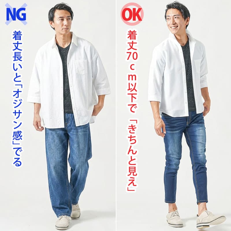 白シャツで春夏にオジサン見えさせない「2つの条件」1"
