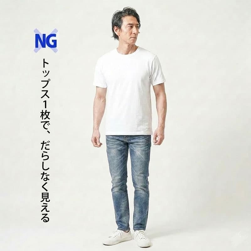 【イケオジ見え】トップス1枚なら「ニット」が正解だった1
