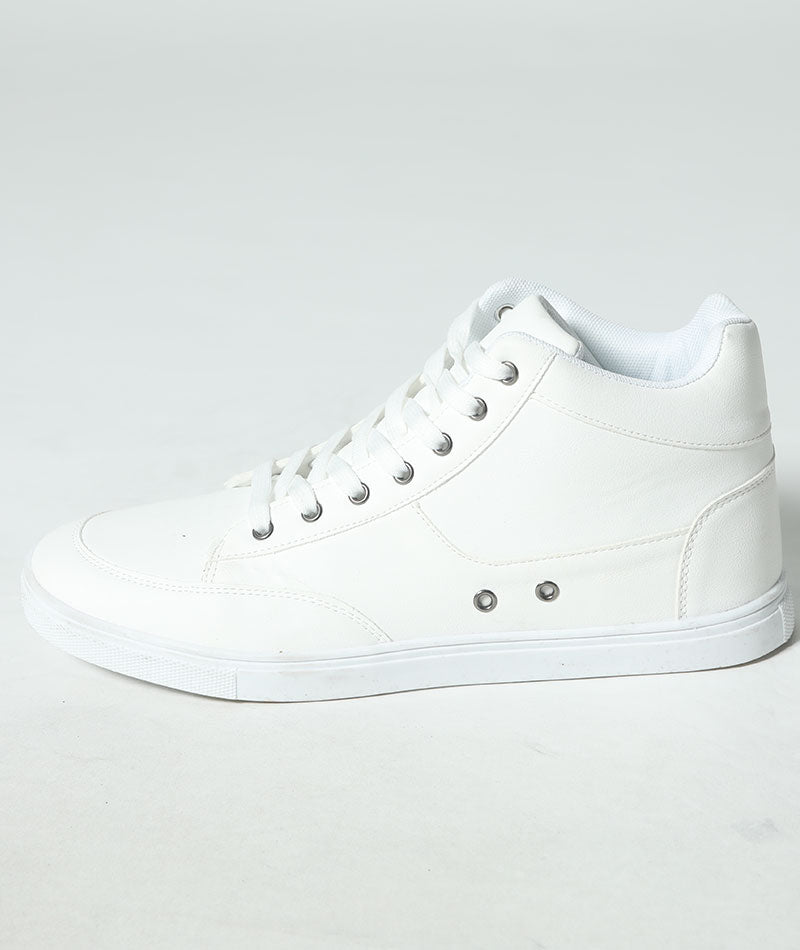 「サンプルセール品」PUレザーハイカットスニーカー