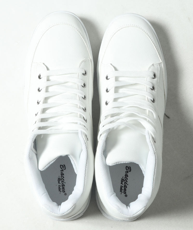 「サンプルセール品」PUレザーハイカットスニーカー