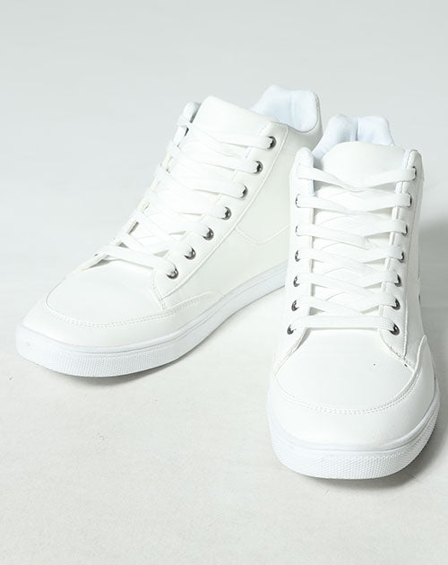 「サンプルセール品」PUレザーハイカットスニーカー